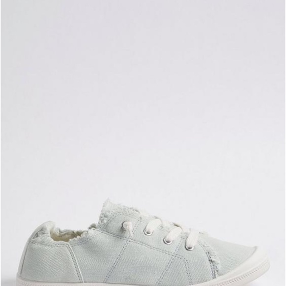 Riley - Denim Frayed Ruched Sneaker (WW - Picture 4 of 6
